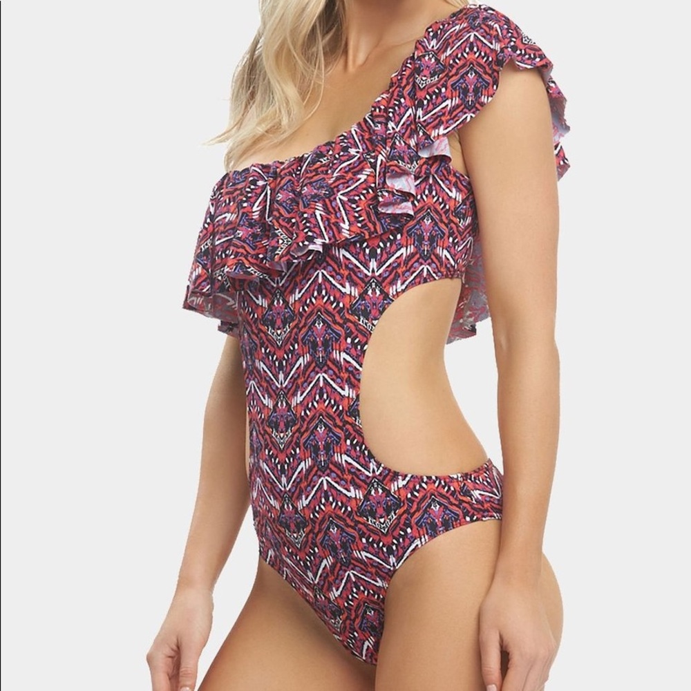 Tart Enzo Print One-Shoulder Monokini Swimsuit - Picture 2 of 8